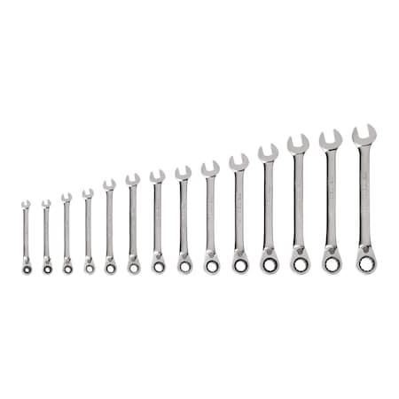 Tekton Reversible 12-Point Ratcheting Combination Wrench Set, 14-Piece (6-19 mm) WRC94002